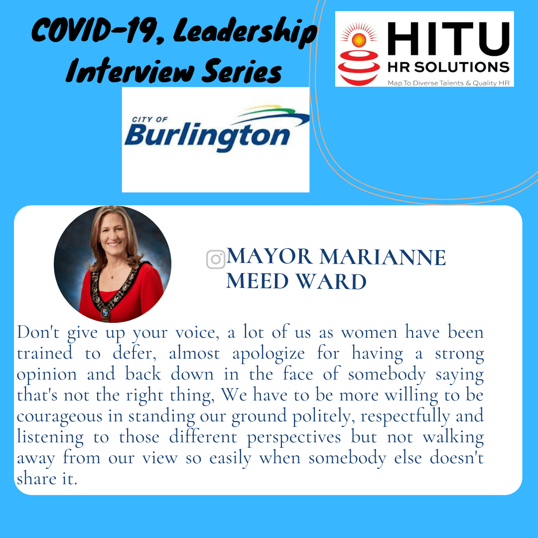 COVID-19 Leadership Interview Series: Mayor of Burlington Marianne Meed Ward